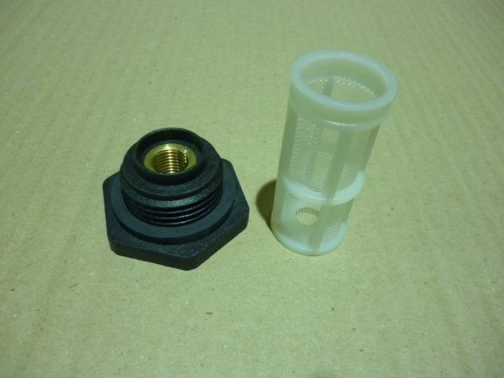 Tapon vaciado c/pase 3/8" de plastico c/filtro - Imagen principal