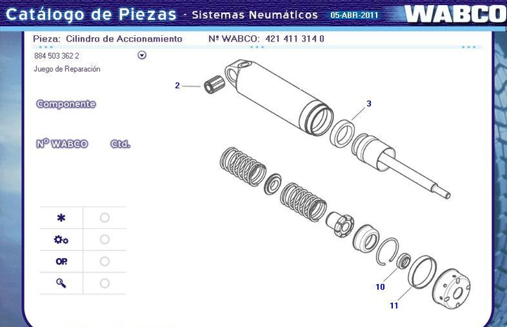 Rep cilindro neumatico motor compl - Imagen principal