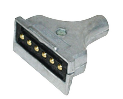 Ficha enchufe electrico elec. 6p rec aluminio - Imagen principal