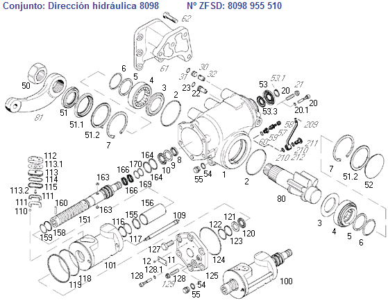 Caja dir hid s/brazo pitman - Imagen principal