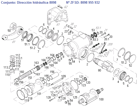 Caja dir hid s/brazo pitman - Imagen principal