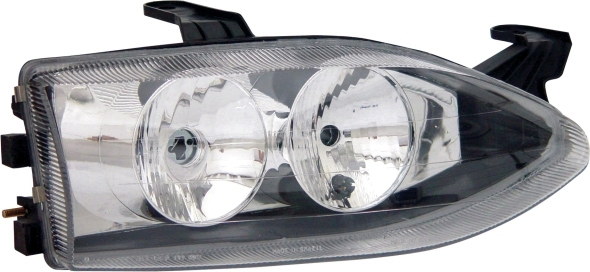 Tunning semioptica cromada doble parabola c/vidrio liso izq - Imagen principal