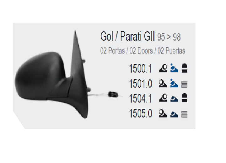 Espejo c/control 2 ptas izq - Imagen principal