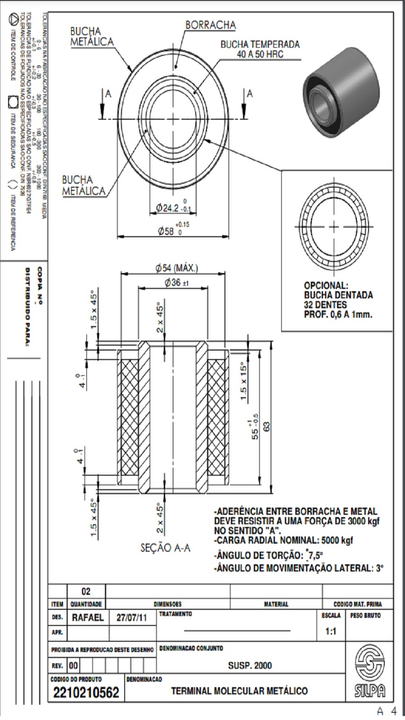 Buje tensor randon 2000 - Vista 2
