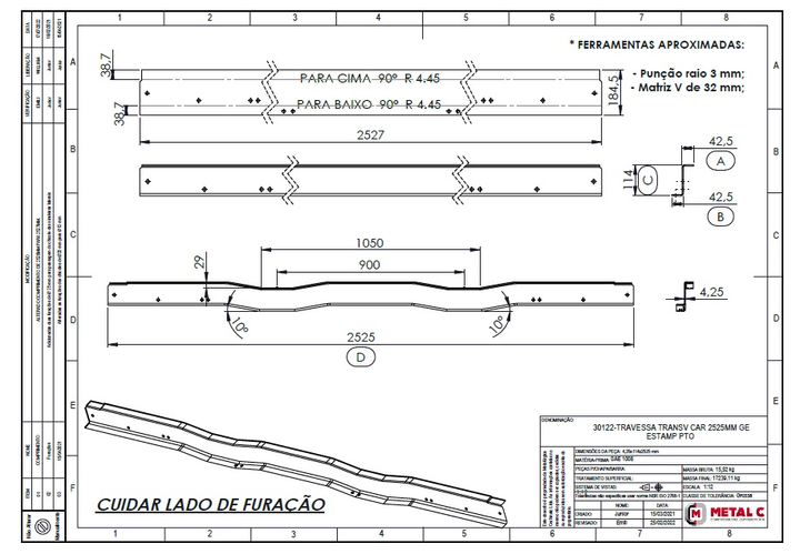 Travesaño chasis 2525mm - Vista 2