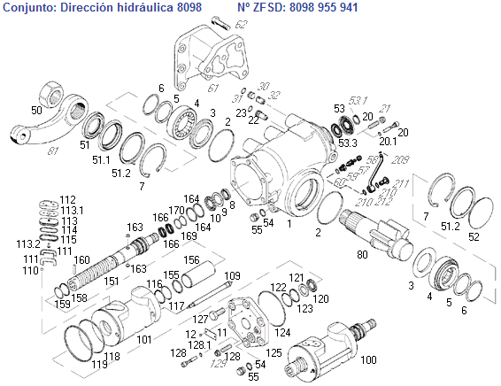 Caja dir hid s/brazo pitman - Imagen principal