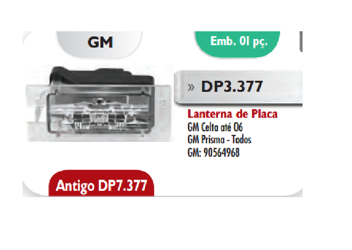 Faro matricula con portalámpara i/d - Imagen principal