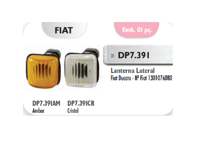 Faro lateral ambar con portalámpara i/d - Imagen principal
