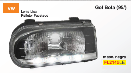 Semioptica lente liso halogena c/led izq - Imagen principal