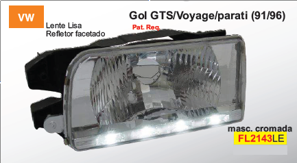 Semioptica lente liso halogena con led izq - Imagen principal