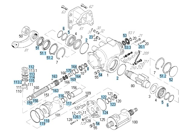 Rep caja dir hidraulica juego reparacion completo - Imagen principal