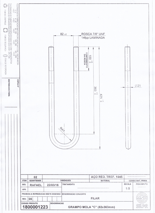 Abrazadera elastico sin tuercas 405x82 ros.100mm red (montenegro) - Vista 2