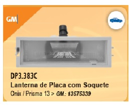 Faro matricula c/portalampara i/d - Imagen principal