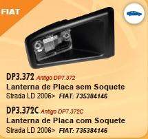 Faro matricula c/portalampara der - Imagen principal