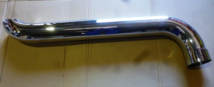 Colita escape 5" largo 1, 21 metros cromada - Imagen principal