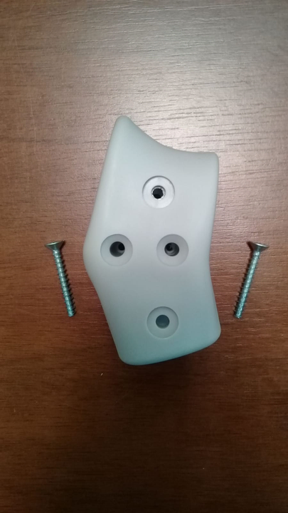 Soporte superior en angulopasamano gris-cristal diametro 25*32mm - Imagen principal