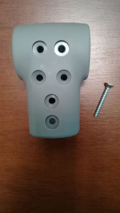 Soporte superior "t"pasamano diametro sup32mm inf32mm gris claro - Imagen principal