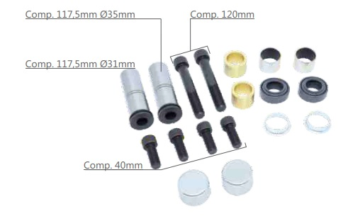 Jgo.guias y juntas mordaza meritor - Imagen principal