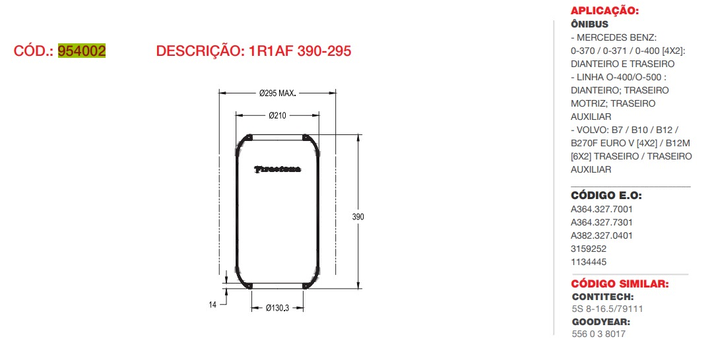 Vejiga susp.(goma) 1r1af-390-295 del/tra - Vista 2