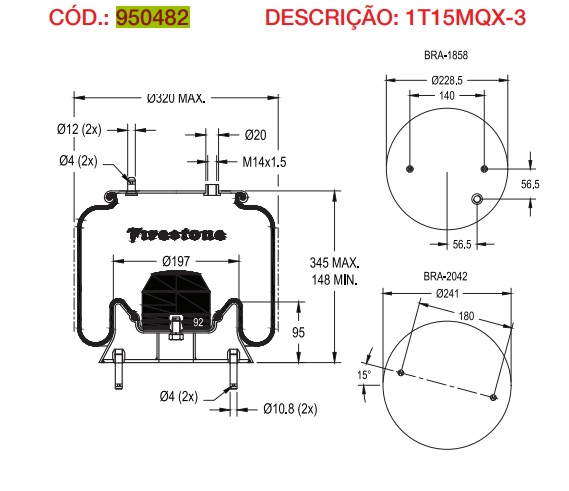 Vejiga susp.(completa) 1t15mqx-3 delantera - Vista 3