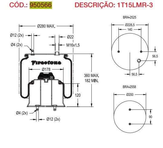 Vejiga susp.(completa) 1t15lmr-3 delantera - Vista 3
