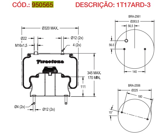 Vejiga susp.(completa) 1t17ard-3 delantera - Vista 3