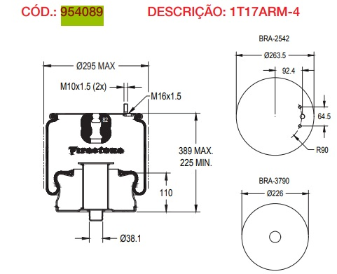 Vejiga susp.(completa) 1t17arm-4  delantera - Vista 3