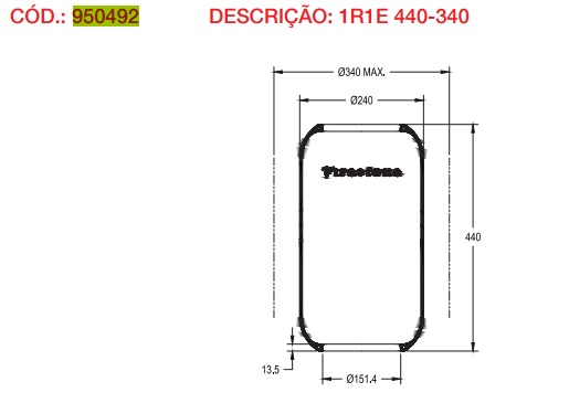 Vejiga susp.(goma) 1r1e 440-340 trasera - Vista 2