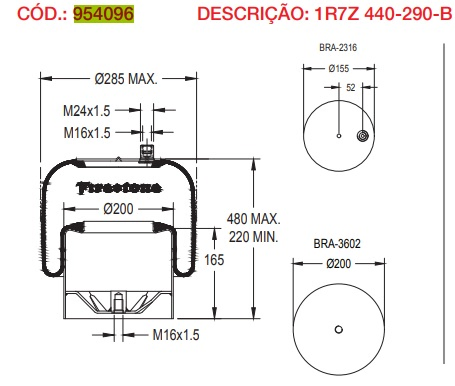 Vejiga susp.(completa) 1r7z-440-290-b trasera - Vista 3