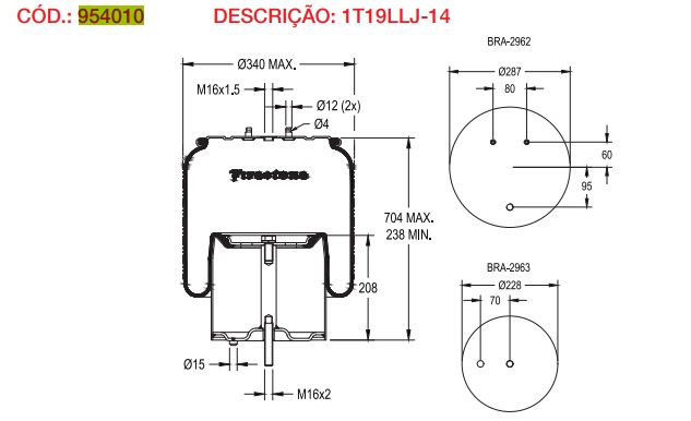 Vejiga susp.(completa) 1t19llj-14 trasera - Vista 3