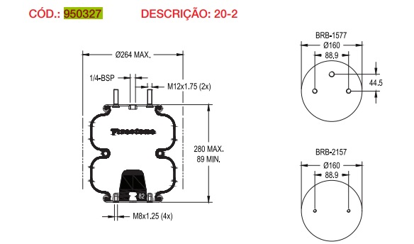 Vejiga susp.(completa) 20-2 t.3 eje elevable - Vista 3