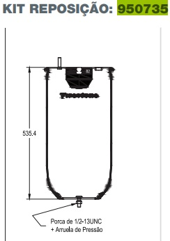 Vejiga susp.(completa) 1t19l-11 eje elevable - Vista 3
