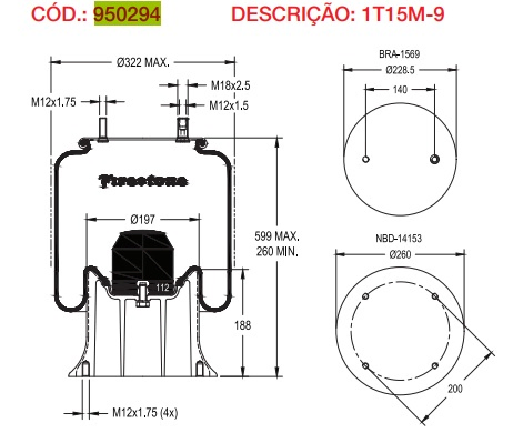 Vejiga susp.(completa) 1t15m-9 eje elevable - Vista 3