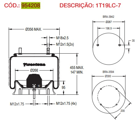 Vejiga susp.(completa) 1t19lc-7 eje elevable - Vista 3