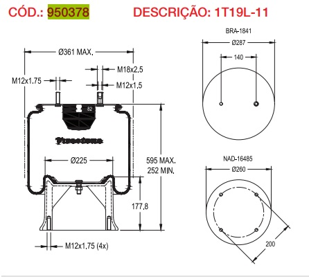 Vejiga susp.(completa) 1t19l-11 eje elevable - Vista 3