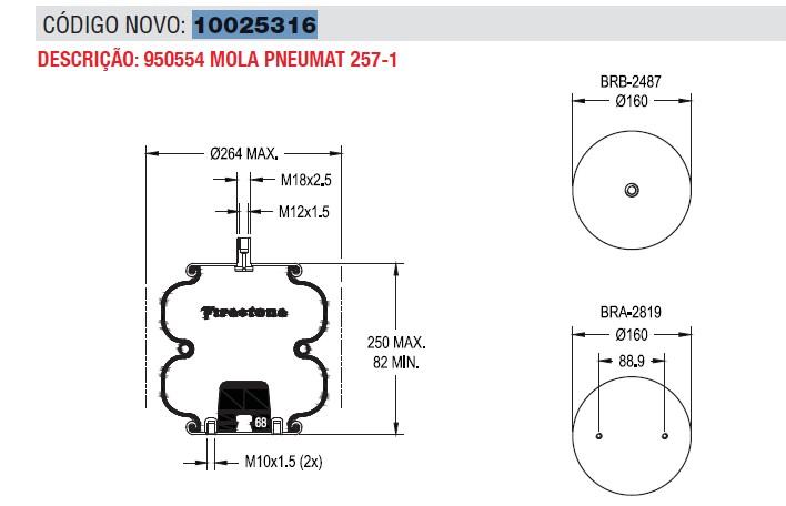Vejiga susp.(completa) 257-1 eje elevable - Vista 3