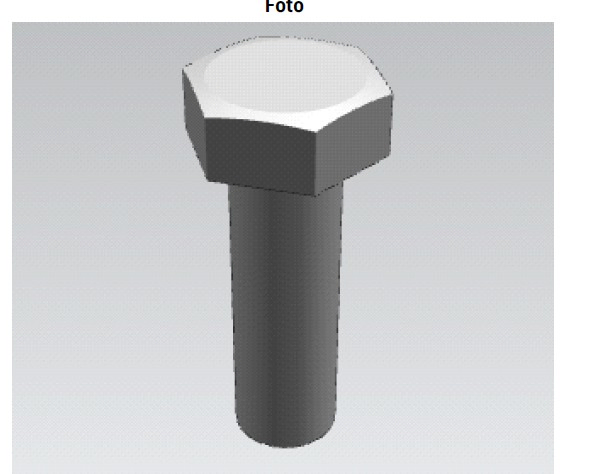 Tornillo exagonal m14 x 45 - din 933 8.8 porta auxiliar - Imagen principal
